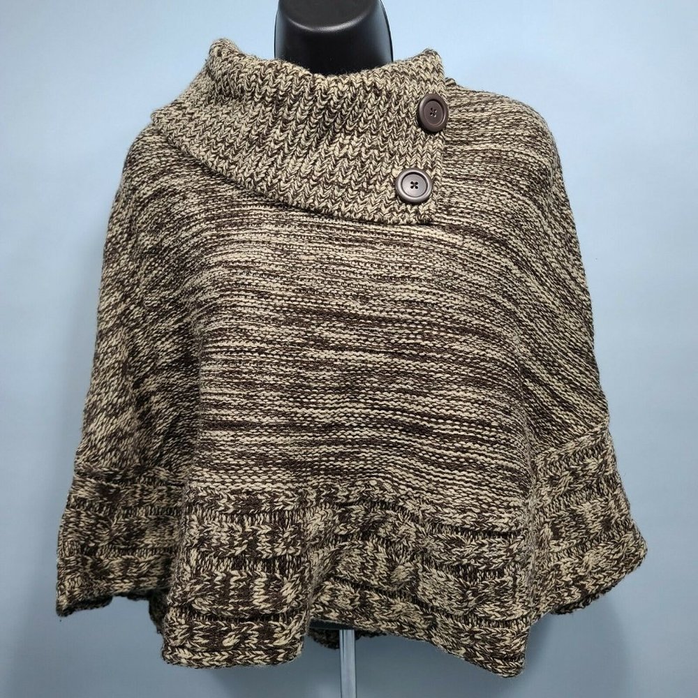 Takeout Brown Heather Sweater Cape Tagged both L & XL